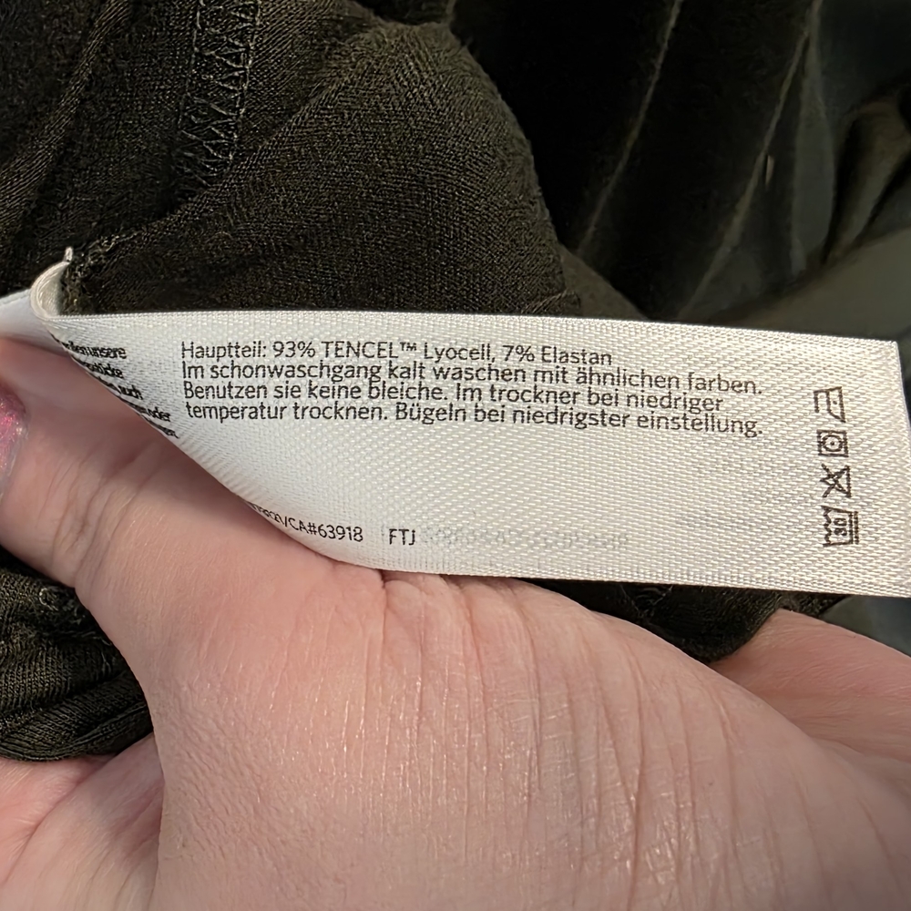 Eileen Fisher Seaweed Green Crew Neck Dress - Picture 5 of 5